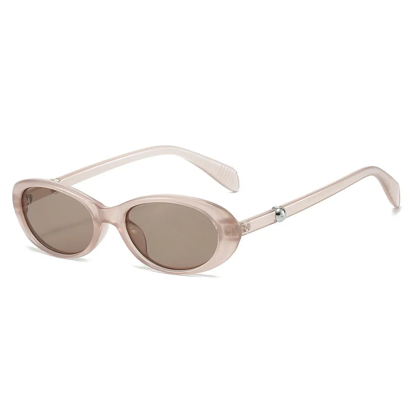 Retro Oval Small Frame Sunglasses – UV400 Trendy Shades for Women & Men