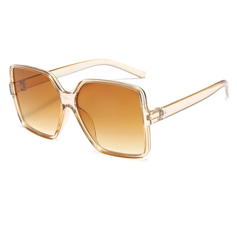 Oversize Square Gradient Sunglasses – UV400 Luxury Shades for Women