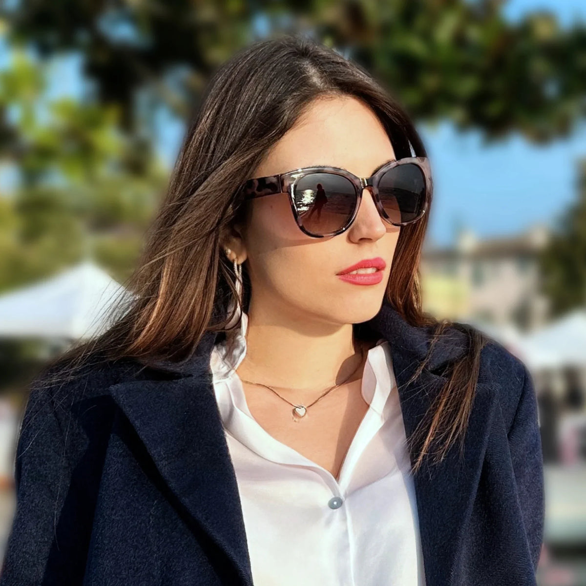 ZENOTTIC Oversized Cat Eye Polarized Sunglasses – UV400 Retro Shades for Women