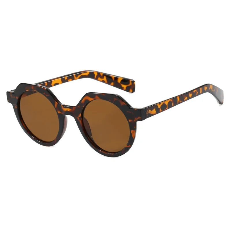 Round Punk Rivet Sunglasses – Gradient UV400 Shades for Women & Men