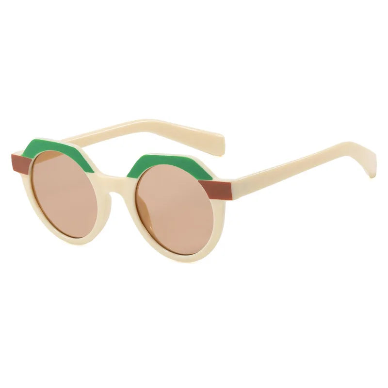 Round Punk Rivet Sunglasses – Gradient UV400 Shades for Women & Men