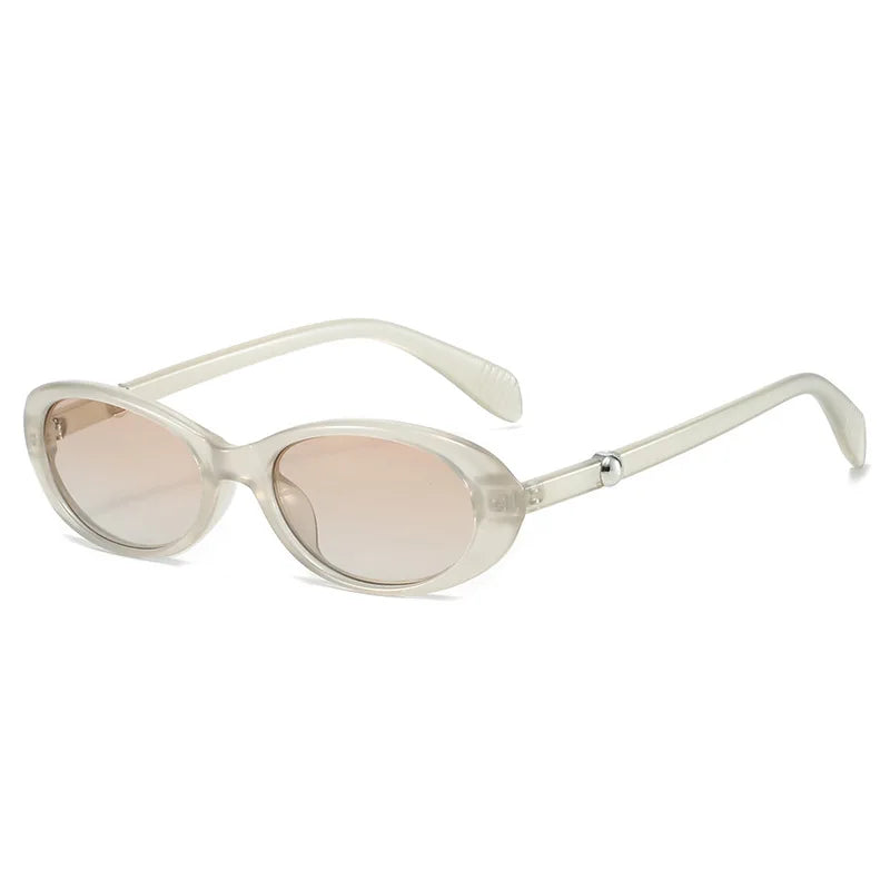 Retro Oval Small Frame Sunglasses – UV400 Trendy Shades for Women & Men