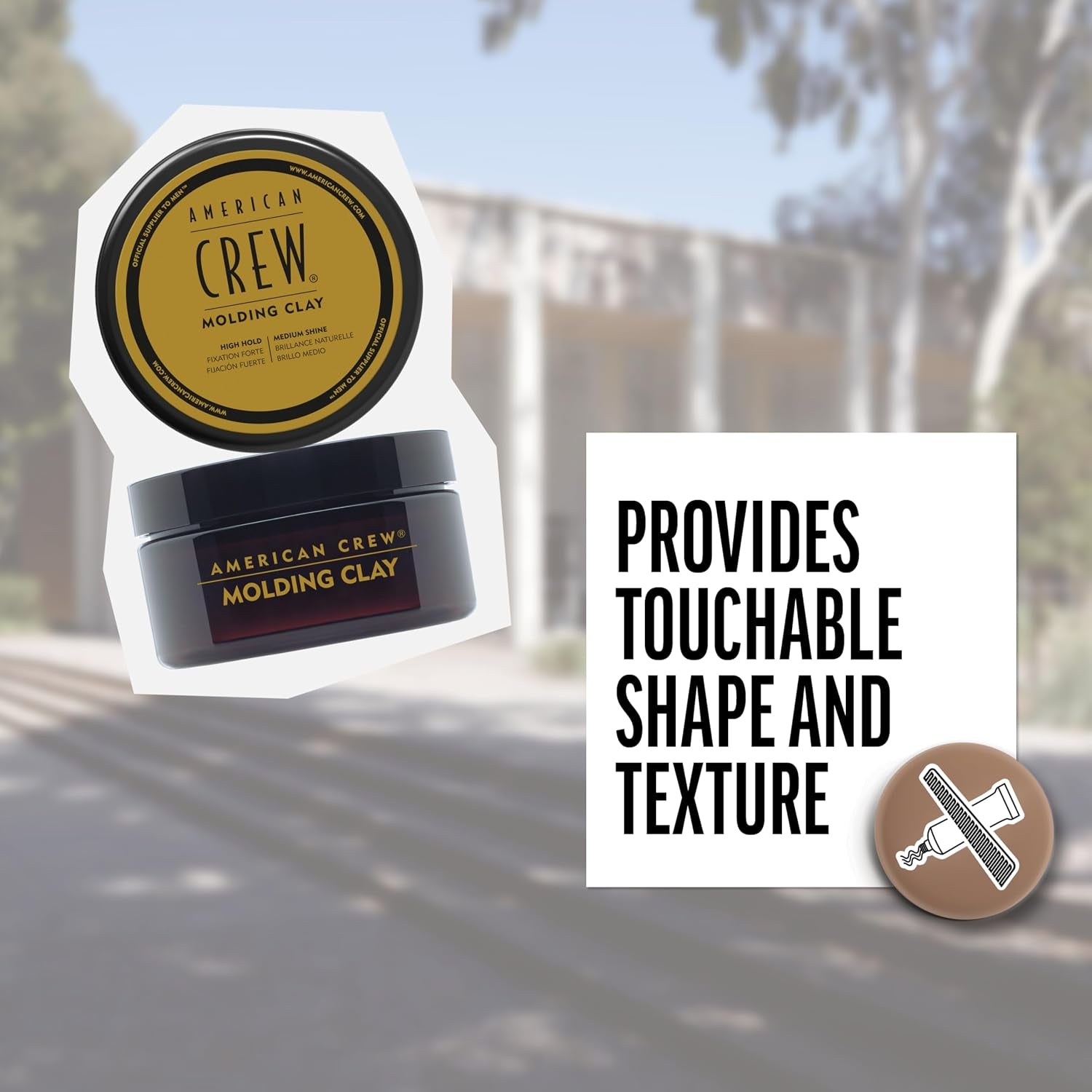 Men'S Molding Clay, Strong Hold & Medium Shine, 3 Oz