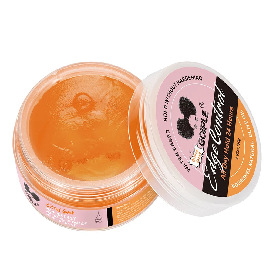 80G Extra Hold Edge Control Gel for Wig 4C Hair 24 Hour Long Lasting Control Gel No-Greasy Edge Smoothing Break Hair Styling Wax
