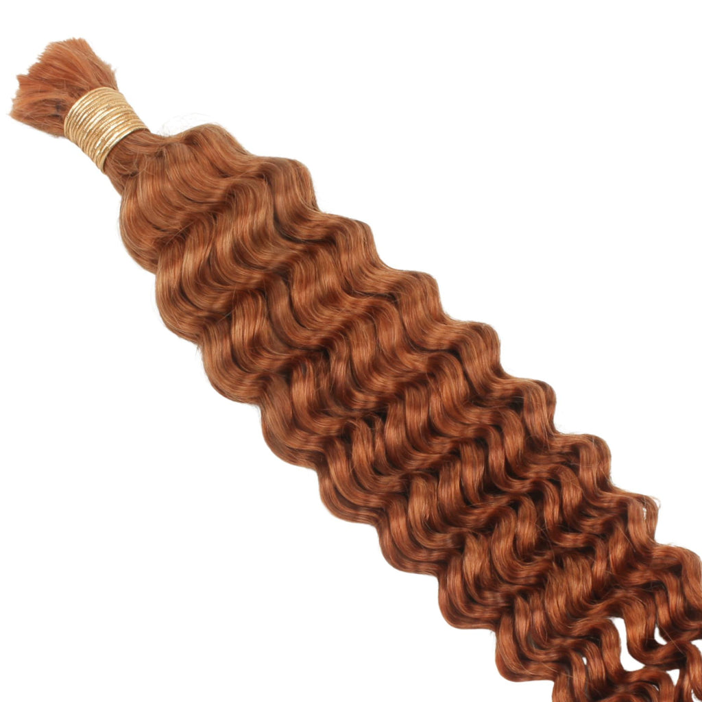 Copper Deep Wave Bulk 100% Human Braiding Hair