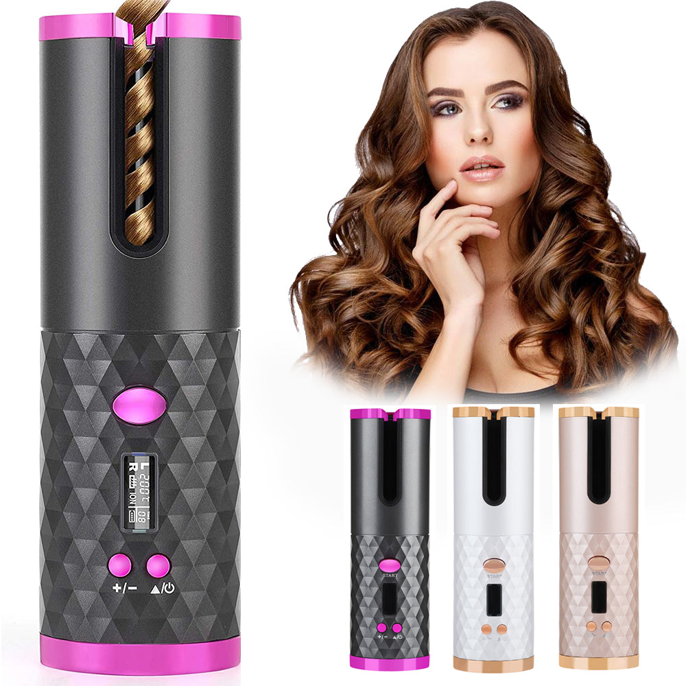 Rechargeable Automatic Hair Curler – LCD Ceramic
