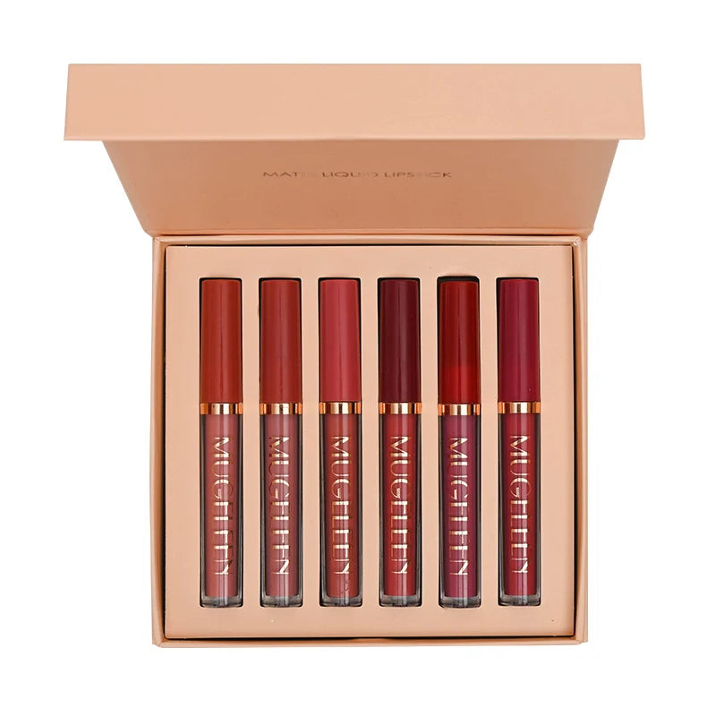 CALLCALL LING Transfer-Proof Velvet Matte Liquid Lipstick Set - 6-Piece Set , Long-Lasting Non-Smudge