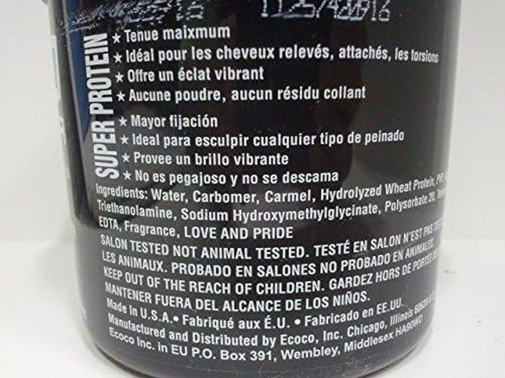 Styling Gel Super Protein, Black, 16 Ounce