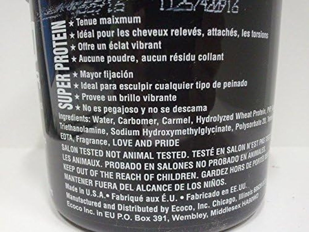 Styling Gel Super Protein, Black, 16 Ounce