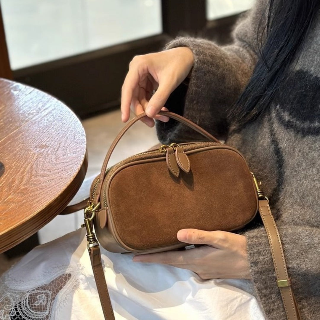 Elegant Retro Leather Crossbody Bag – Small Shoulder Purse for Women