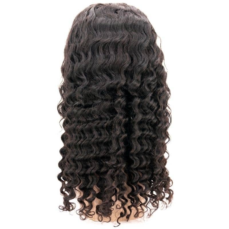 Deep Wave 4x4 Transparent Lace Closure Wig 100% Human Hair