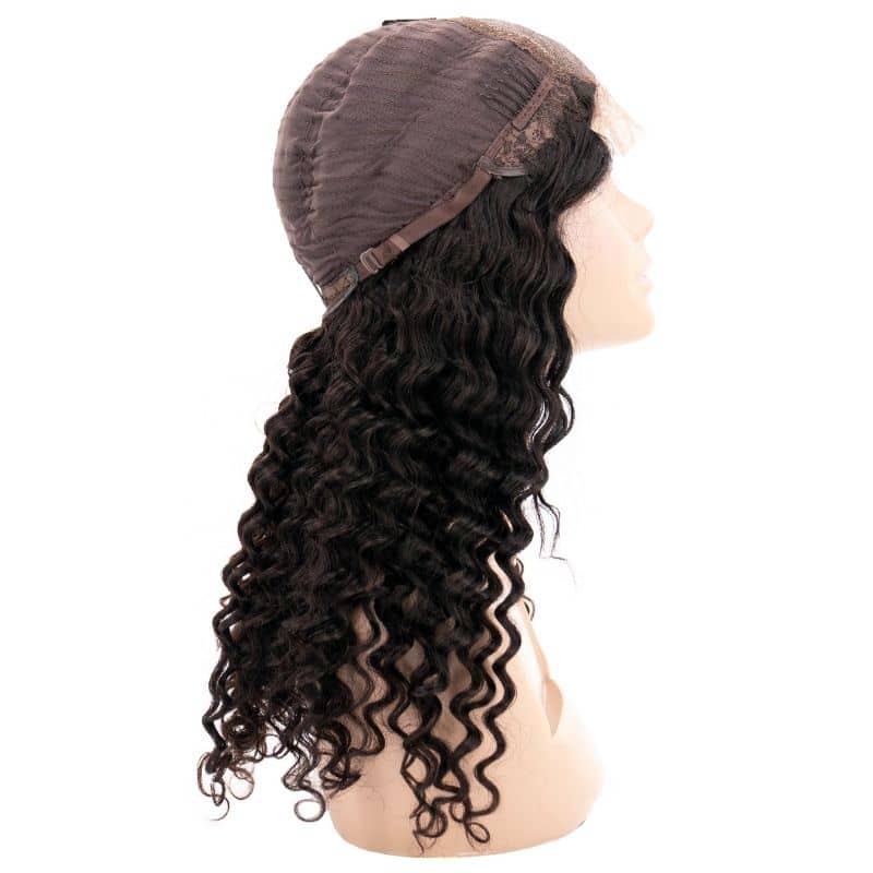 Deep Wave 4x4 Transparent Lace Closure Wig 100% Human Hair