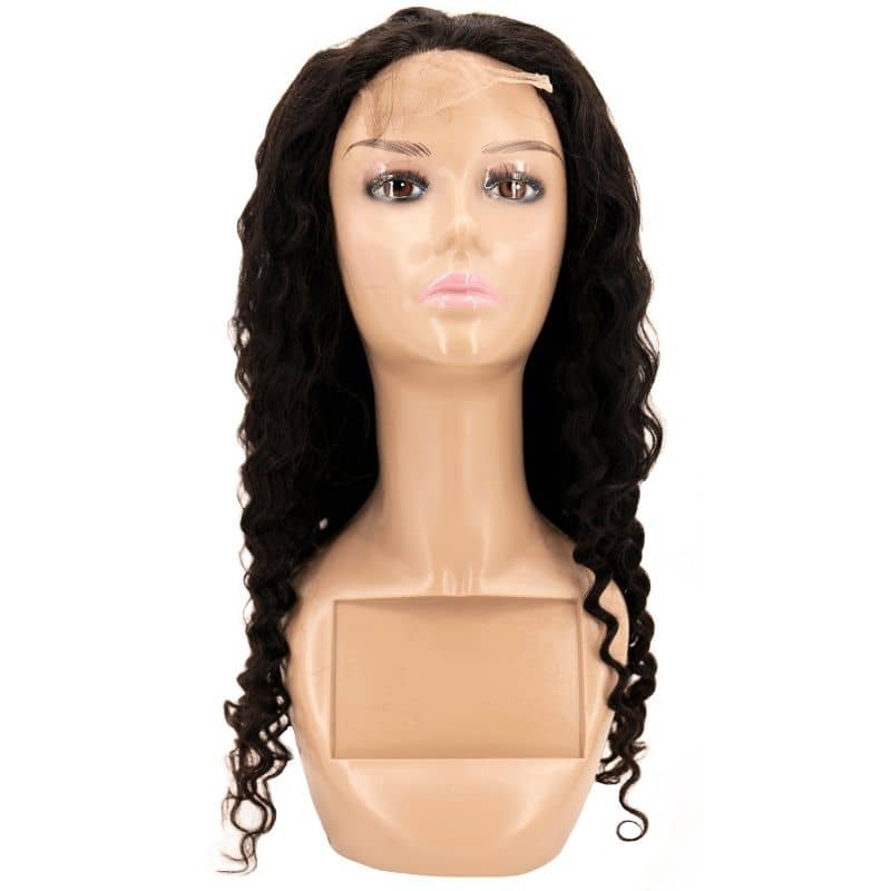 Deep Wave 4x4 Transparent Lace Closure Wig 100% Human Hair