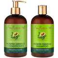 Sheamoisture Power Greens Curly Hair Shampoo and Conditioner Dry Hair Moringa Avocado to Moisturize, 13 Fl Oz (Pack of 2)
