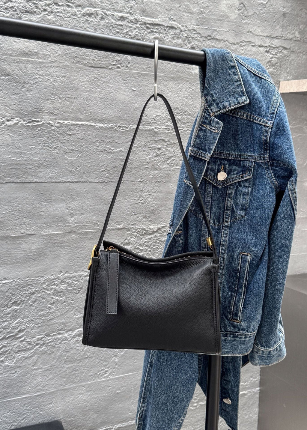 Baidie Genuine Leather Shoulder Bag – Large Capacity Cowhide Commuter Crossbody