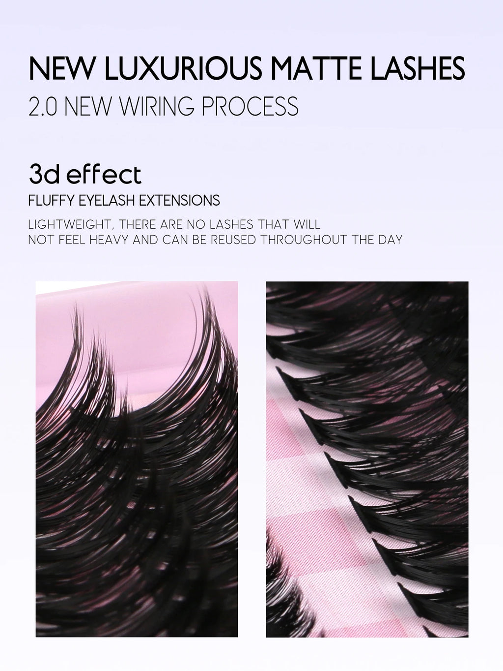 Eyelash Clusters Kit Large Capacity Wispy Individual Lashes Natural DIY Cluster Eyelash Extensions for Beginners