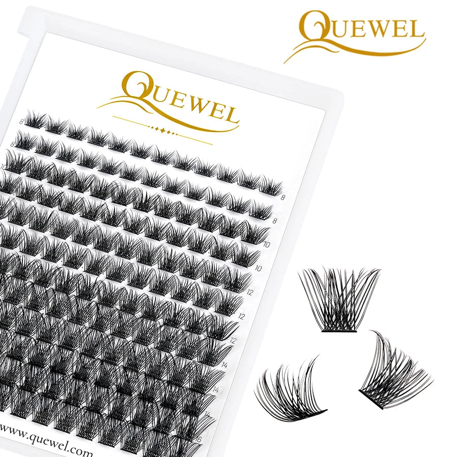 144Pcs DIY Cluster Lashes Segmented False Bundles Eyelashes DIY Individual Clusters Lash Extensions 12Lines C/D Lashes