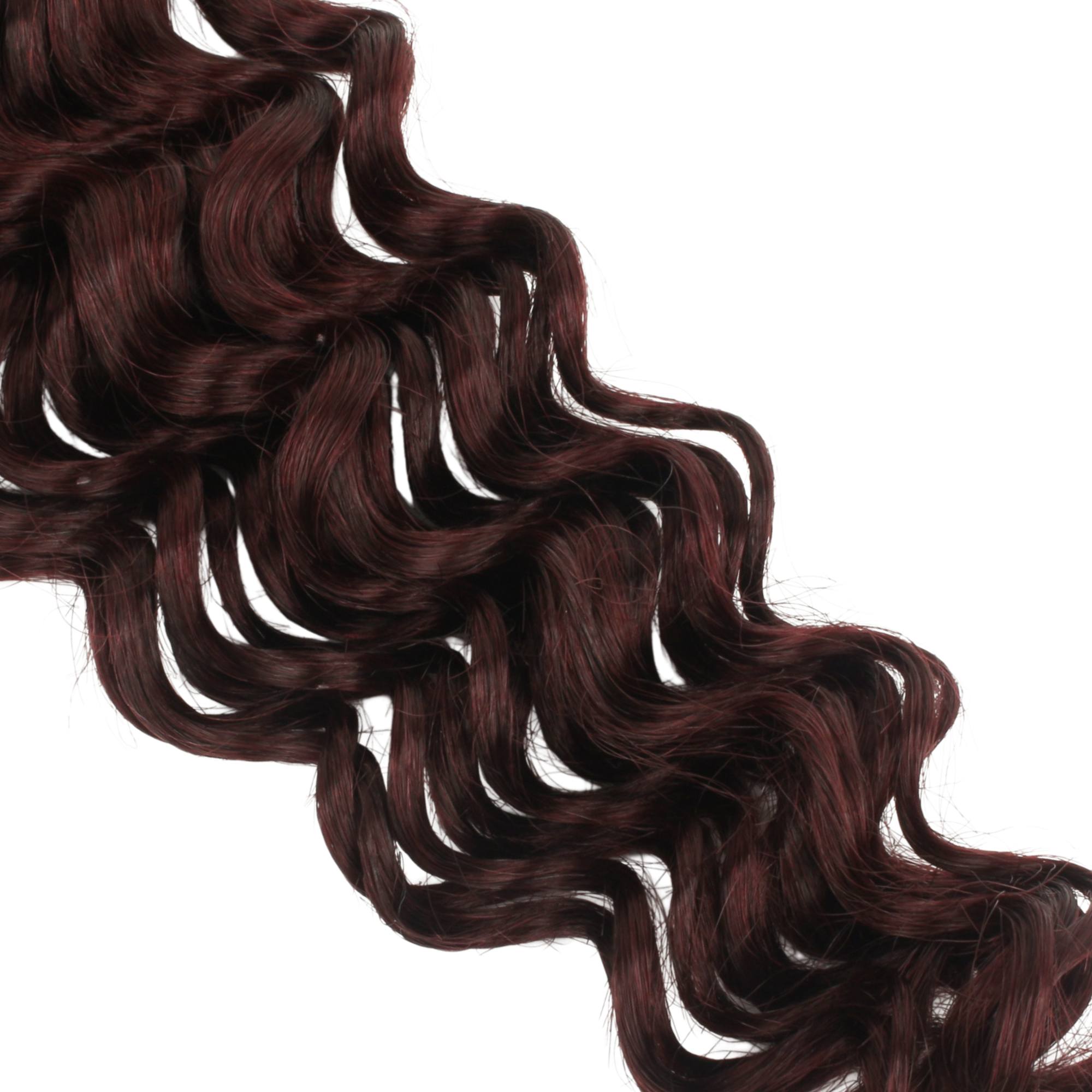 Burgundy Deep Wave Bulk Human Braiding Hair