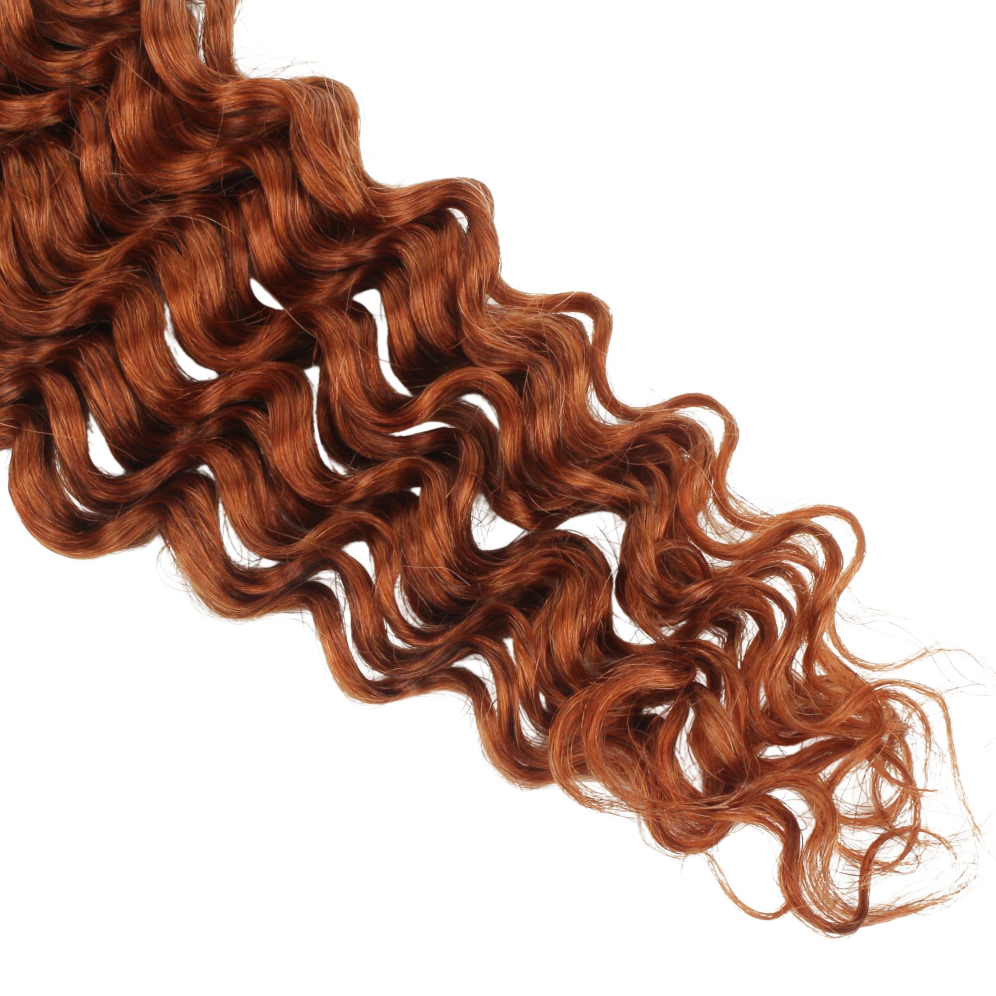 Copper Deep Wave Bulk 100% Human Braiding Hair