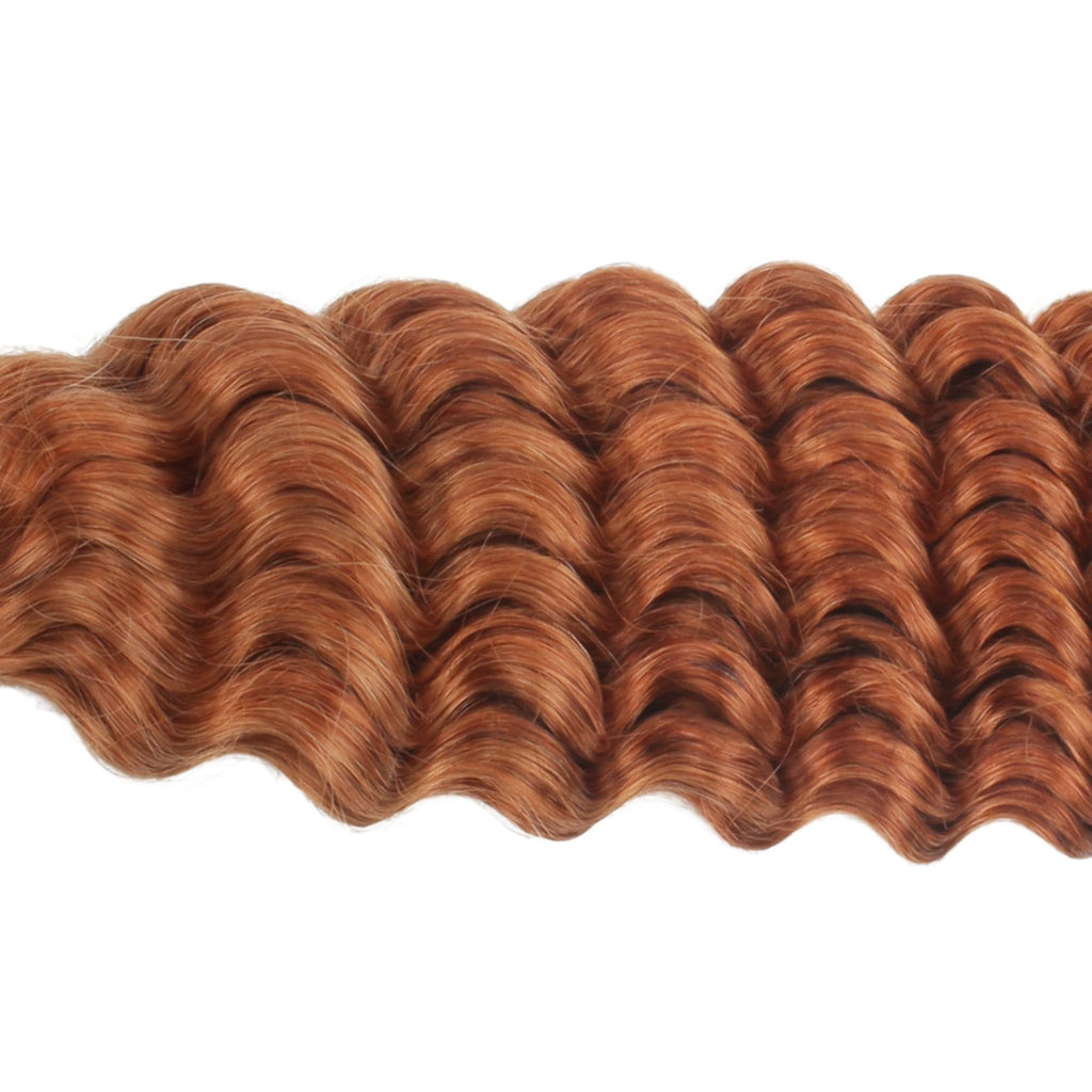 Copper Deep Wave Bulk 100% Human Braiding Hair