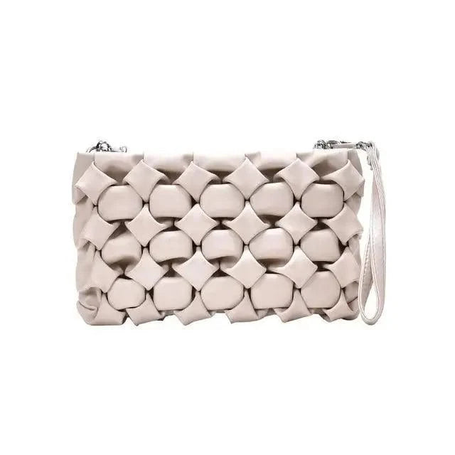 Luxury Designer Leather Crossbody Bag – Metal Chain Shoulder Purse