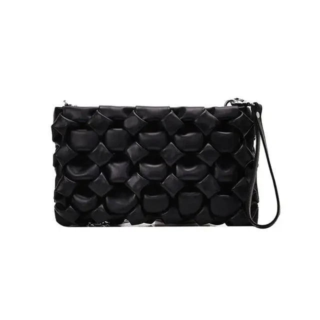 Luxury Designer Leather Crossbody Bag – Metal Chain Shoulder Purse