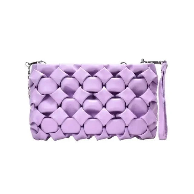 Luxury Designer Leather Crossbody Bag – Metal Chain Shoulder Purse