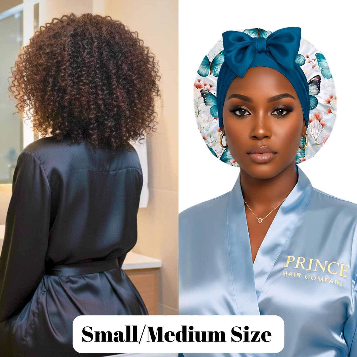 Satin Hair Bonnet for Sleeping – Adjustable Tie