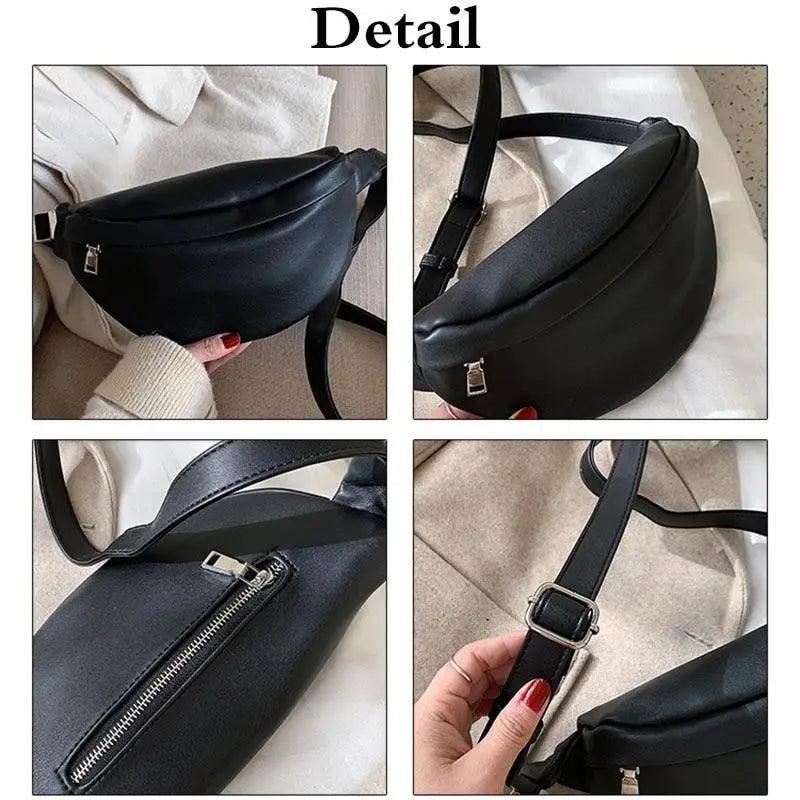 PU Leather Chest Bag – Unisex Crossbody Waist Fanny Pack for Travel