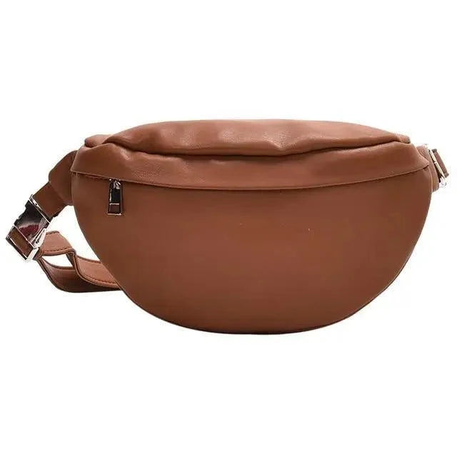 PU Leather Chest Bag – Unisex Crossbody Waist Fanny Pack for Travel