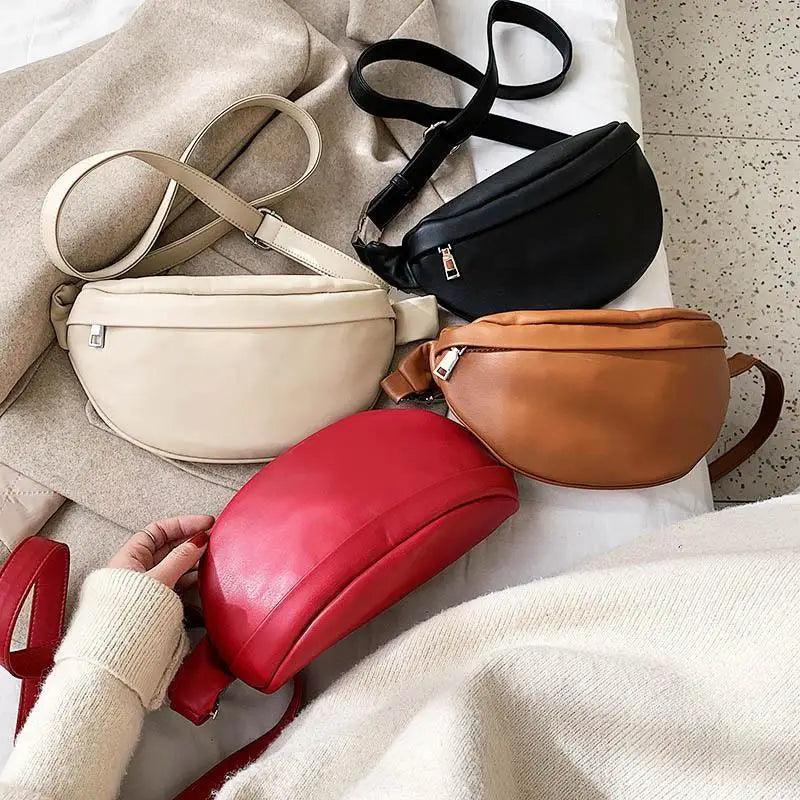 PU Leather Chest Bag – Unisex Crossbody Waist Fanny Pack for Travel