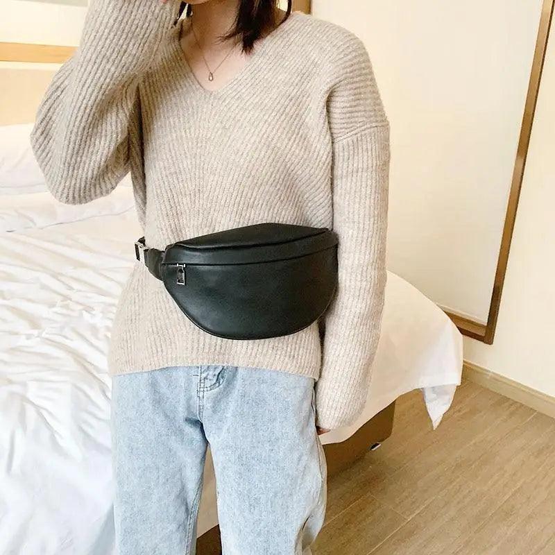 PU Leather Chest Bag – Unisex Crossbody Waist Fanny Pack for Travel