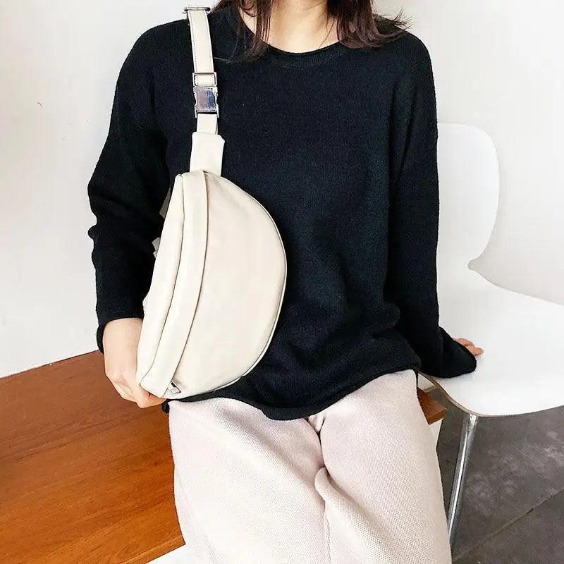 PU Leather Chest Bag – Unisex Crossbody Waist Fanny Pack for Travel